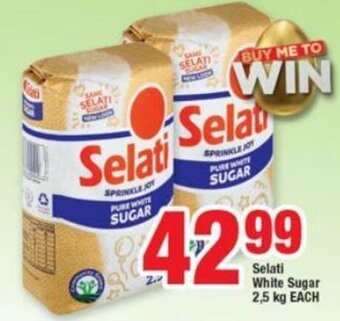 OK Foods Selati White Sugar 2,5kg offer