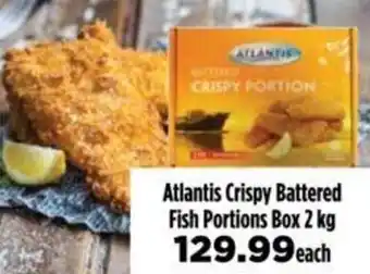 Food Lover's Market Atlantis Crispy Battered Fish Portions Box 2kg offer