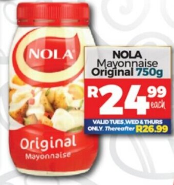 Take 'n Pay Nola Mayonnaise Original 750g offer