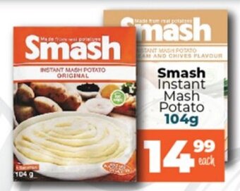 Smash Instant Mash Potato 104g