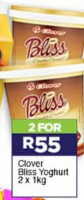 Super Save Clover Bliss Yoghurt 2x1kg offer