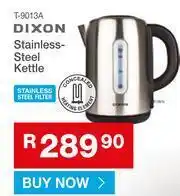 Cash Crusaders Dixon 1.7Ltr Stainless Steel Cordless Kettle T-9013A offer