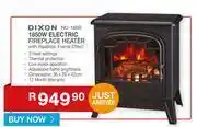 Cash Crusaders Dixon 1850W Electric Fireplace Heater With Realistic Flame Effect ND-186B offer