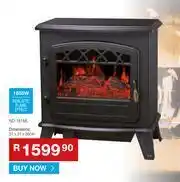 Cash Crusaders Dixon 1850W Electric Fireplace Heater ND-181ML offer