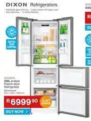 Cash Crusaders Dixon 296L 4 Door French Door Refrigerator DFD390FK offer
