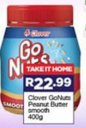Super Save Clover Go Nuts Peanut Butter Smooth 400g offer