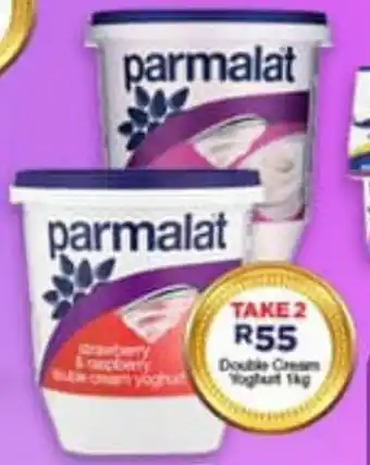Super Save Parmalat Double Cream Yoghurt 2x1kg offer