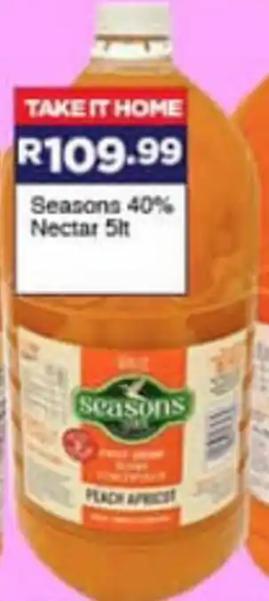 Super Save Seasons 40% Nectar 5L offer