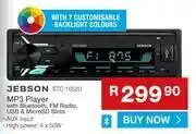 Cash Crusaders Jebson MP3 Player With Bluetooth, FM Radio, USB & MicroSD Slots STC-1052U offer