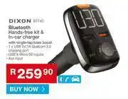 Cash Crusaders Dixon Bluetooth Hands Free Kit & In Car Charger With Single Tap Bass Boost BT74D offer