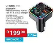 Cash Crusaders Dixon Bluetooth FM Transmitter, Hands Free Kit & In Car Charger With Bass Boost BT22 offer
