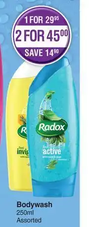 Dis-Chem Radox Bodywash Assorted-250ml offer