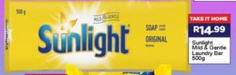 Super Save Sunlight Mild & Gentle Laundry Bar 500g offer