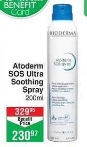 Dis-Chem Bioderma Atoderm SOS Ultra Soothing Spray-200ml offer