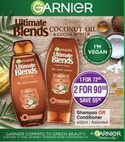 Dis-Chem Garnier Ultimate Blends Shampoo Or Conditioner Assorted-400ml offer