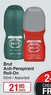 Dis-Chem Brut Anti Perspirant Roll-On (Assorted)-50ml Each offer