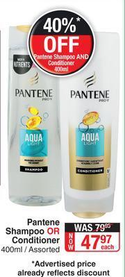 Dis-Chem Pantene Shampoo Or Conditioner (Assorted)-400ml Each offer
