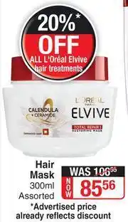 Dis-Chem L'Oreal Elvive Hair Mask (Assorted)-300ml offer