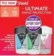 Dis-Chem Shield Ultimate Protection Anti Perspirant Deodorant Stick For Men Or Women(Assorted)-45ml offer
