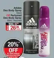 Dis-Chem Adidas Deo Body Spray 150ml Or Perfumed Deo Body Spray 90ml (Assorted)-Each offer