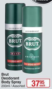 Dis-Chem Brut Deodorant Body Spray (Assorted)-200ml Each offer