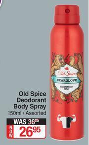 Dis-Chem Old Spice Deodorant Body Spray (Assorted)-150ml offer