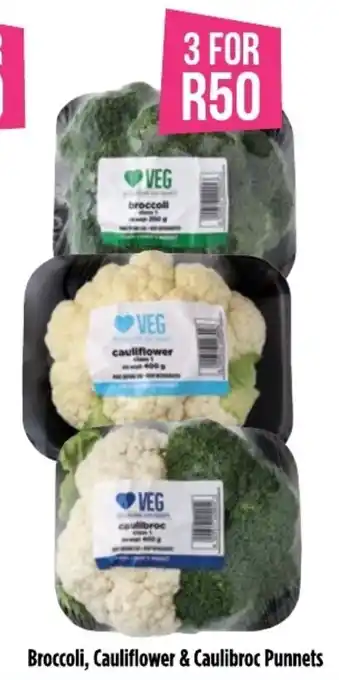 Food Lover's Market Broccoli, Cauliflower & Caulibroc Punnets offer