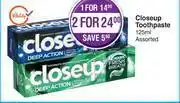 Dis-Chem Closeup Toothpaste (Assorted)-125ml offer