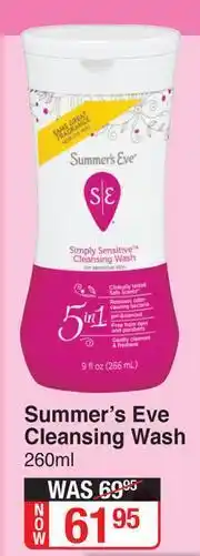 Dis-Chem Summer's Eve Cleansing Wash-260ml offer
