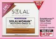 Dis-Chem Solal Women Value Pack (120 Multicaps Plus 60 Omega 3 Capsules) offer