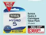 Dis-Chem Schick Hydro 5 Cartridges Value Pack-10 Pack Per Pack offer