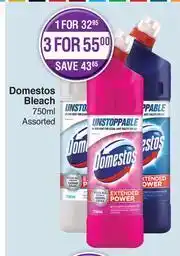 Dis-Chem Domestos Bleach Assorted-For 1 x 750ml offer