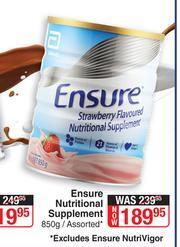Dis-Chem Ensure Nutritional Supplement Assorted-850g offer