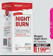 Dis-Chem Biogen Night Burn-60 Capsules offer