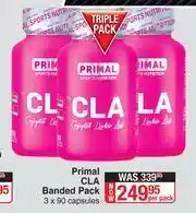 Dis-Chem Primal CLA Banded Pack-3 x 90 Capsules Per Pack offer