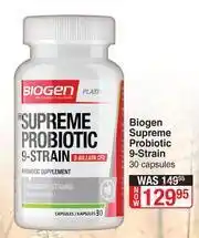 Dis-Chem Biogen Supreme Probiotic 9 Stain-30 Capsules offer