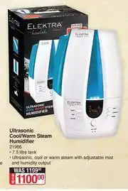 Dis-Chem Elektra Ultrasonic Cool/Warm Steam Humidifier (7.5L) offer