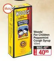 Dis-Chem Wood's For Children Peppermint Cough Syrup-100ml offer