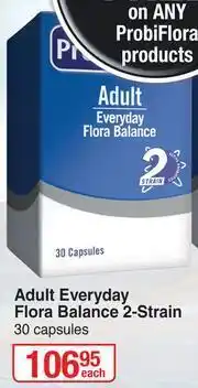 Dis-Chem Probi Flora Adult Everyday Flora Balance 2 Strain 30 Capsules-Each offer