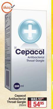 Dis-Chem Cepacol Antibacterial Throat Gargle-200ml offer