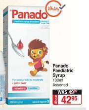 Dis-Chem Panado Paediatric Syrup (Assorted)-100ml offer