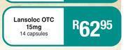 Dis-Chem Lansoloc OTC 15mg 14 Capsules offer