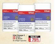 Dis-Chem Vital Omega 3 Or 3 & 6 Or 3, 6 & 9-30 Softgel Capsules Each offer