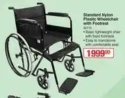 Standard Nylon Plastic Wheelchair With Footrest