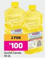 Game Sunfoil Canola Oil-For 2 x 2L offer
