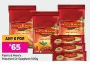 Game Fatti's & Moni's Macaroni Or Spaghetti-For Any 6 x 500g offer