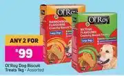Game Ol'Roy Dog Biscuit Treats Assorted-For Any 2 x 1Kg offer