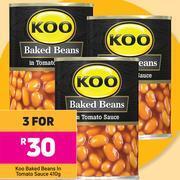 Game Koo Baked Beans In Tomato Sauce-For 3 x 410g offer