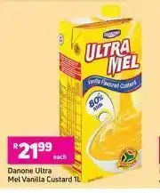 Danone Ultra Mel Vanilla Custard-1L Each