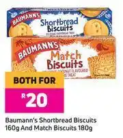 Game Baumann's Shortbread Biscuits 160g & Match Biscuits 180g-For Both offer